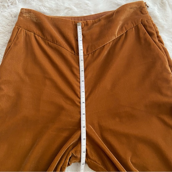 & OTHER STORIES High Waisted Velvet Trousers Burnt Orange - Picture 6 of 8